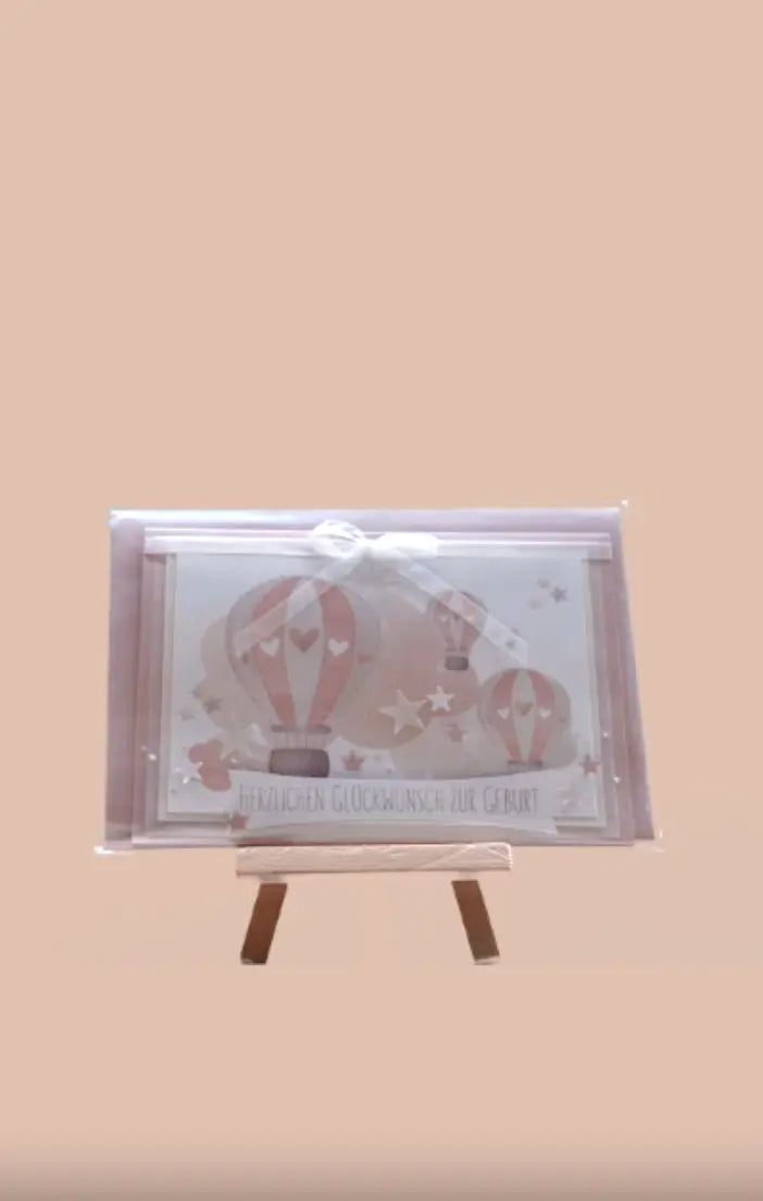 Kreativkarte C6 "Herzlichen Glückwunsch zur Geburt" - Wickelkiste | Babybedarf Schweiz